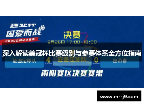 深入解读美冠杯比赛级别与参赛体系全方位指南